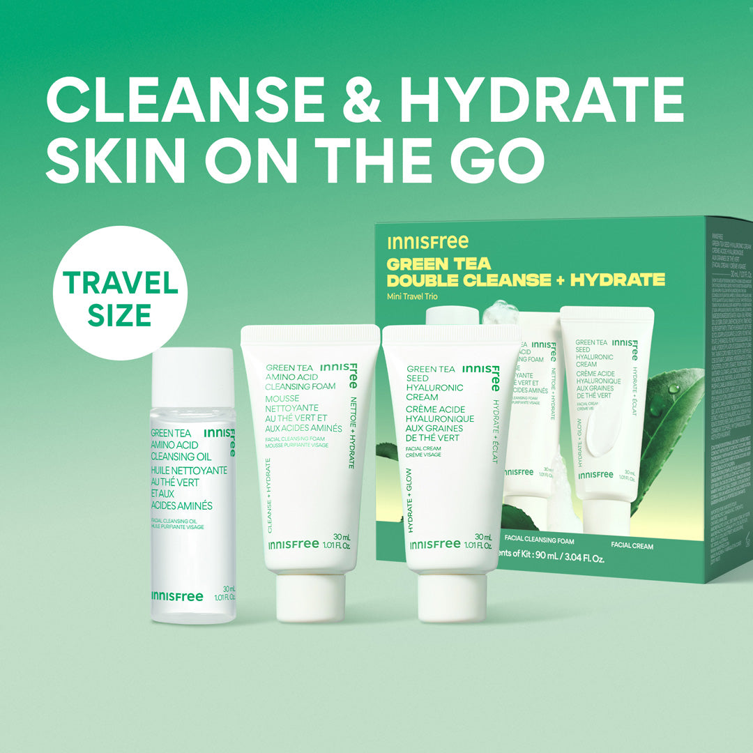 Innisfree Green Tea Mini Double Cleanse and Hydrate Trio