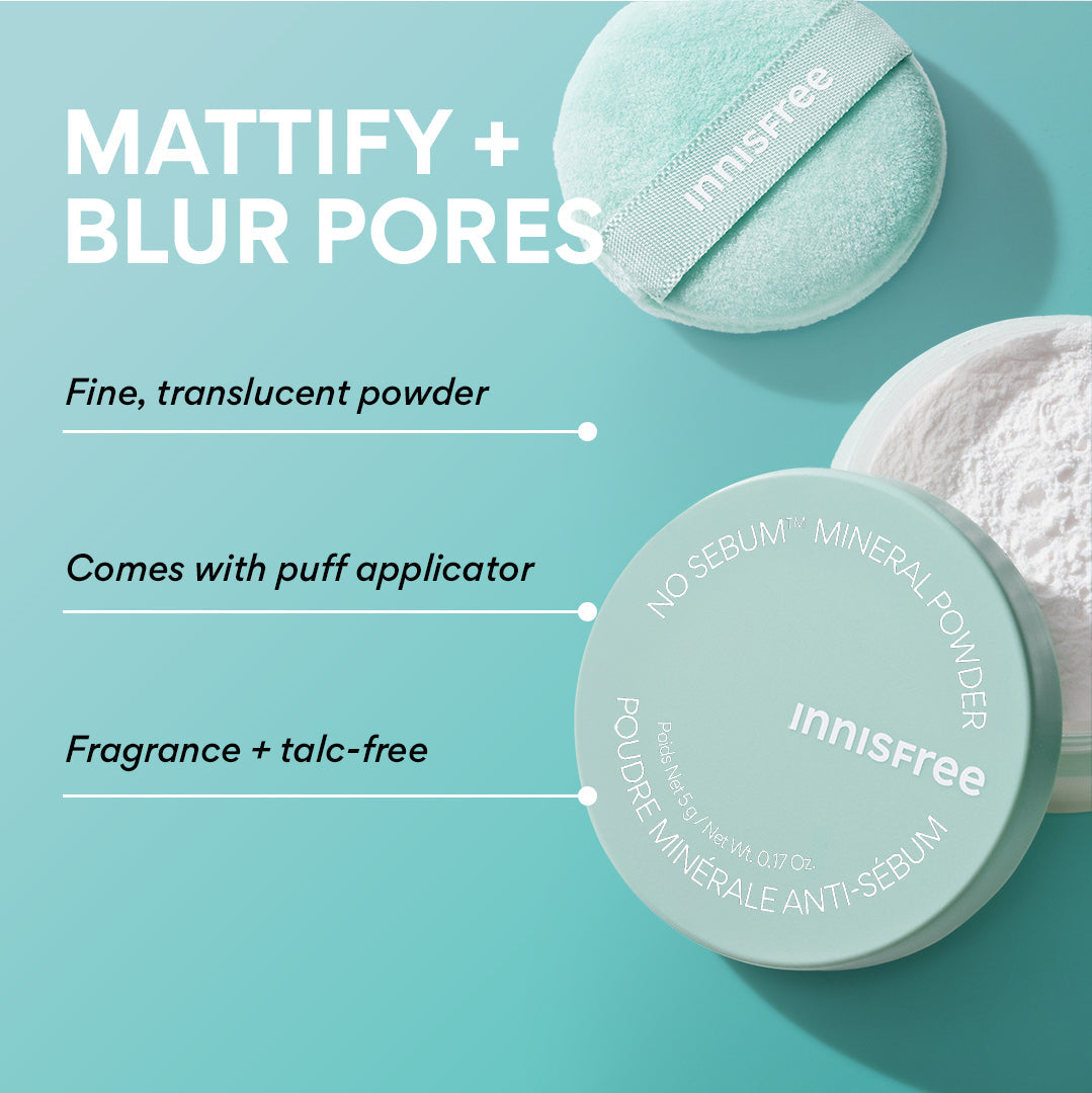 Innisfree Oil Control Mineral Powder - Loose and Pressed Powder