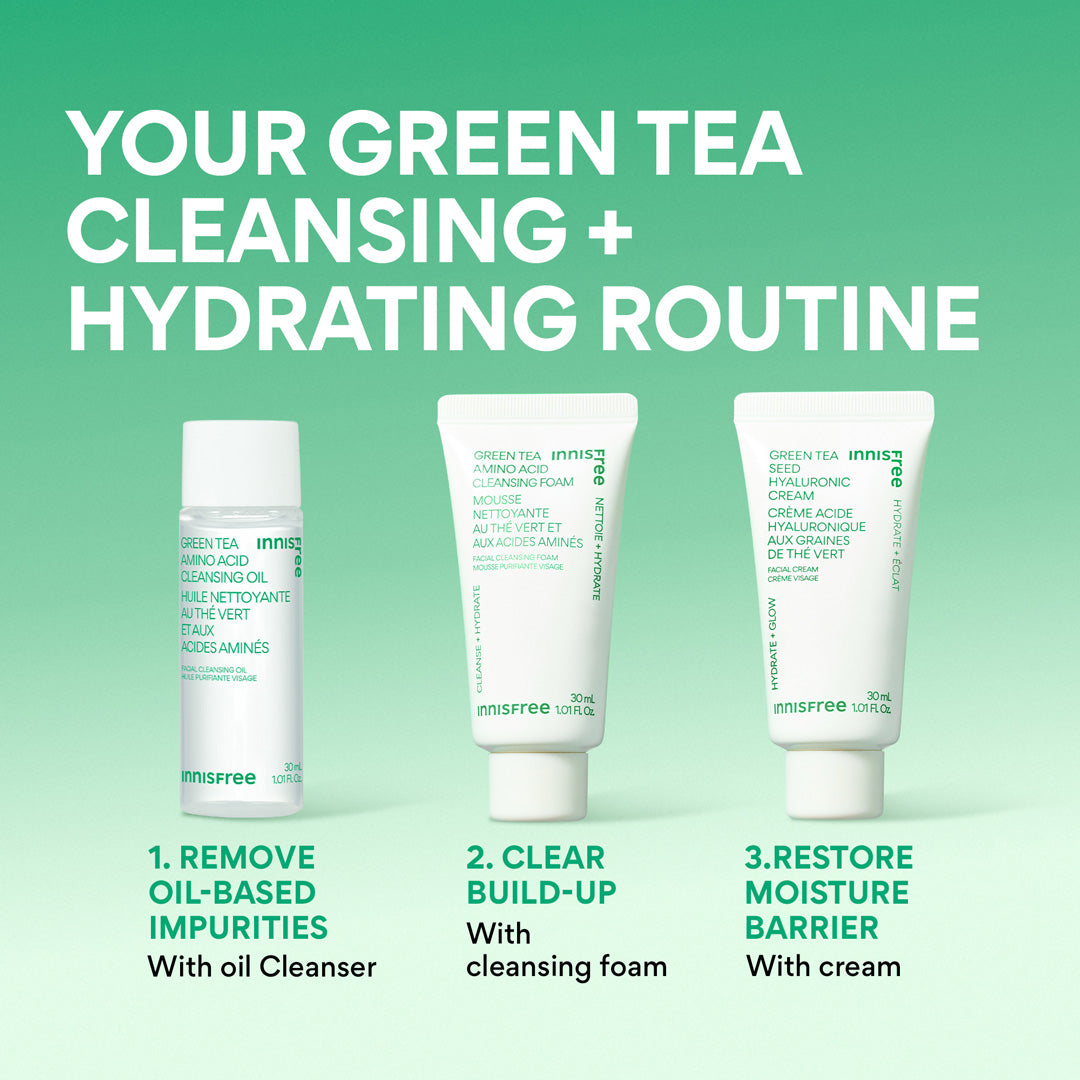 Innisfree Green Tea Mini Double Cleanse and Hydrate Trio