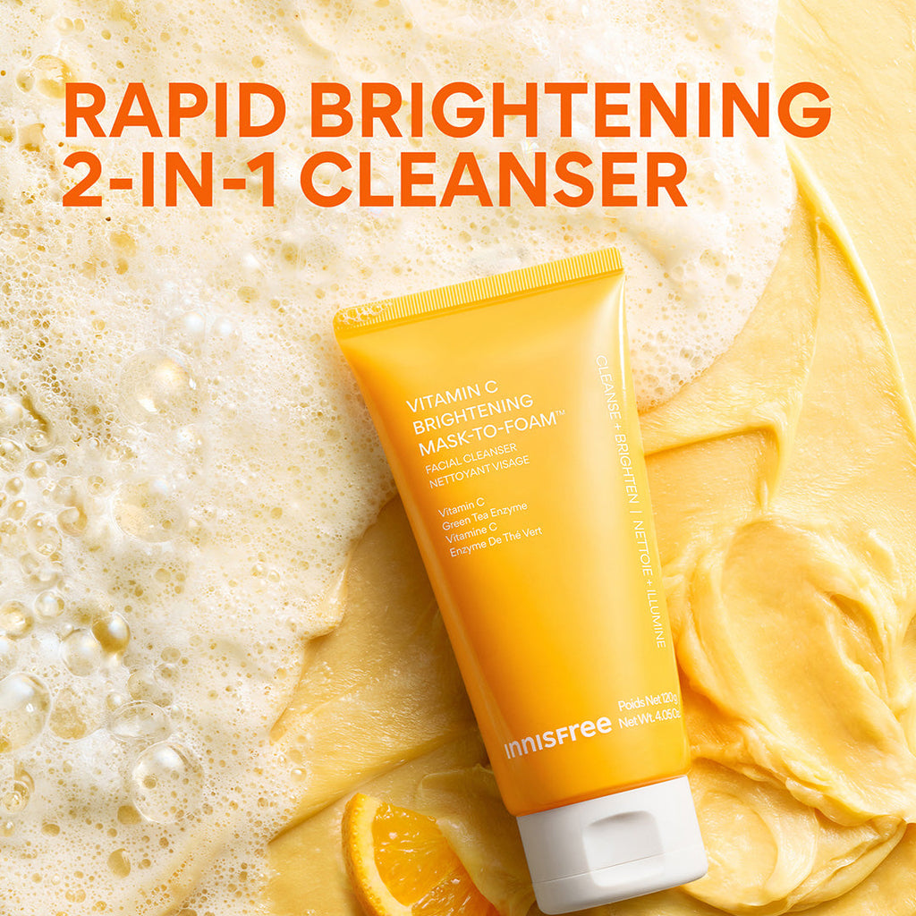 Innisfree Vitamin C Brightening Mask-to-Foam Facial Cleanser