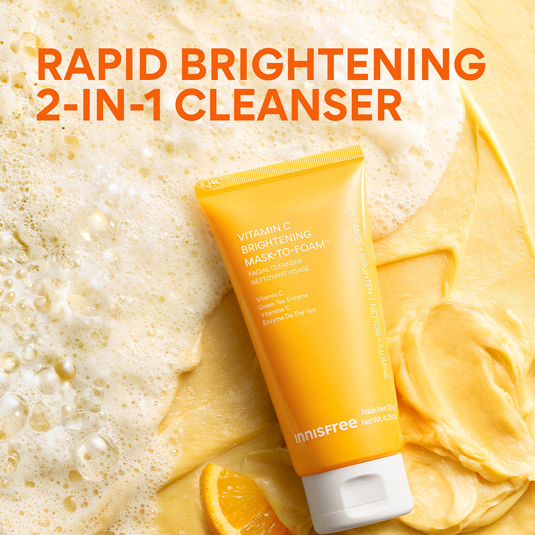 Innisfree Vitamin C Brightening Mask-to-Foam Facial Cleanser