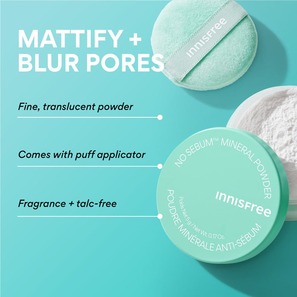 Innisfree Oil Control Mineral Powder - Loose and Pressed Powder