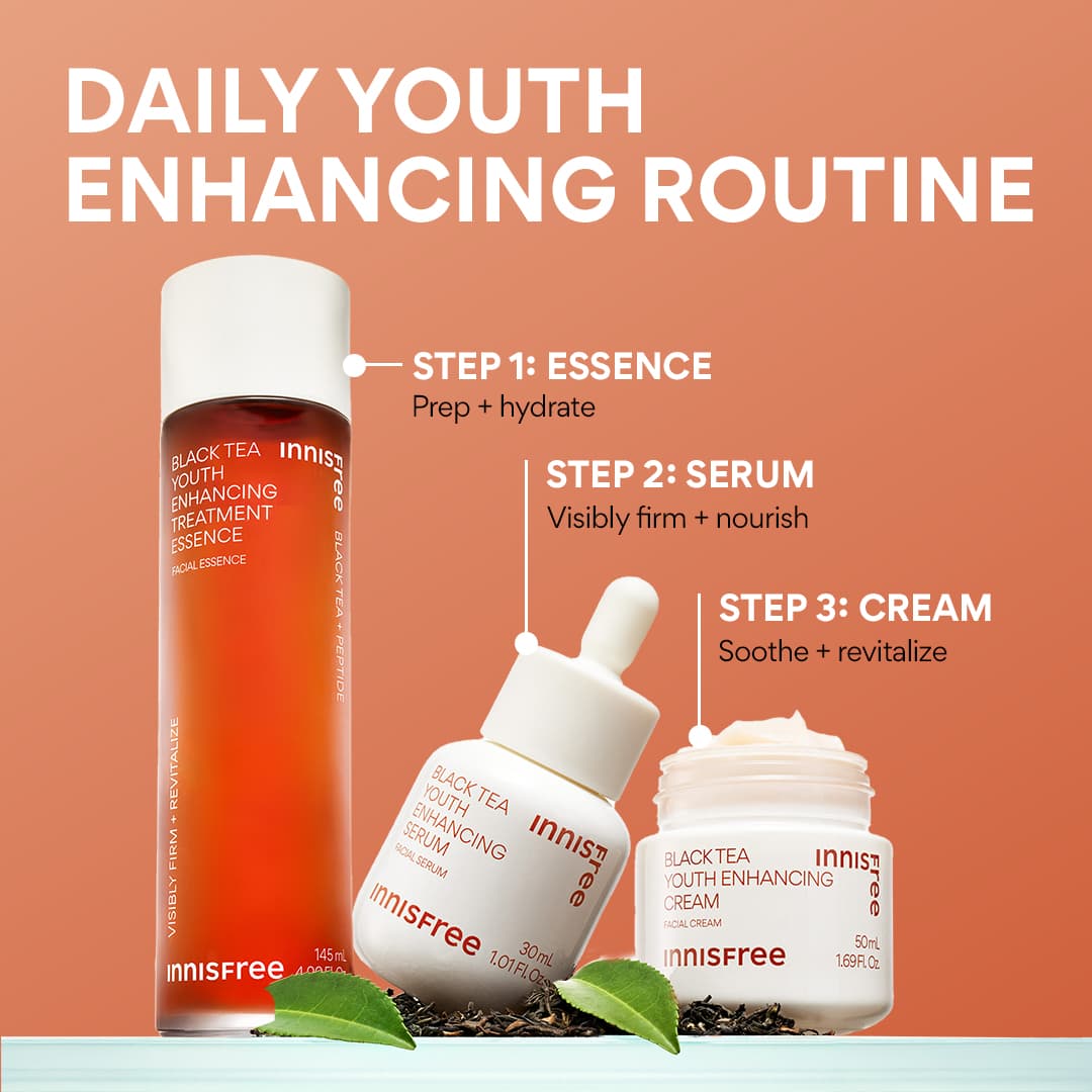 Innisfree Black Tea Firming Routine