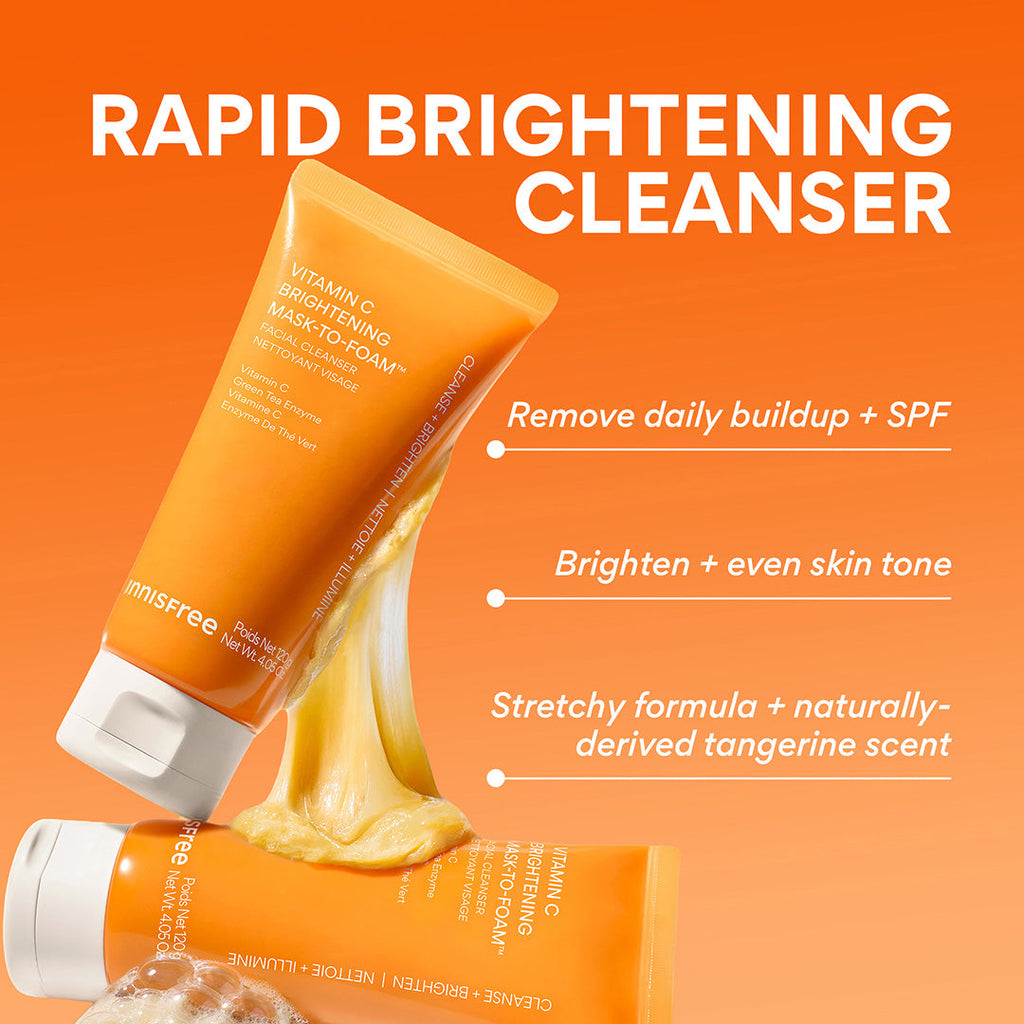 Innisfree Vitamin C Brightening Mask-to-Foam Facial Cleanser
