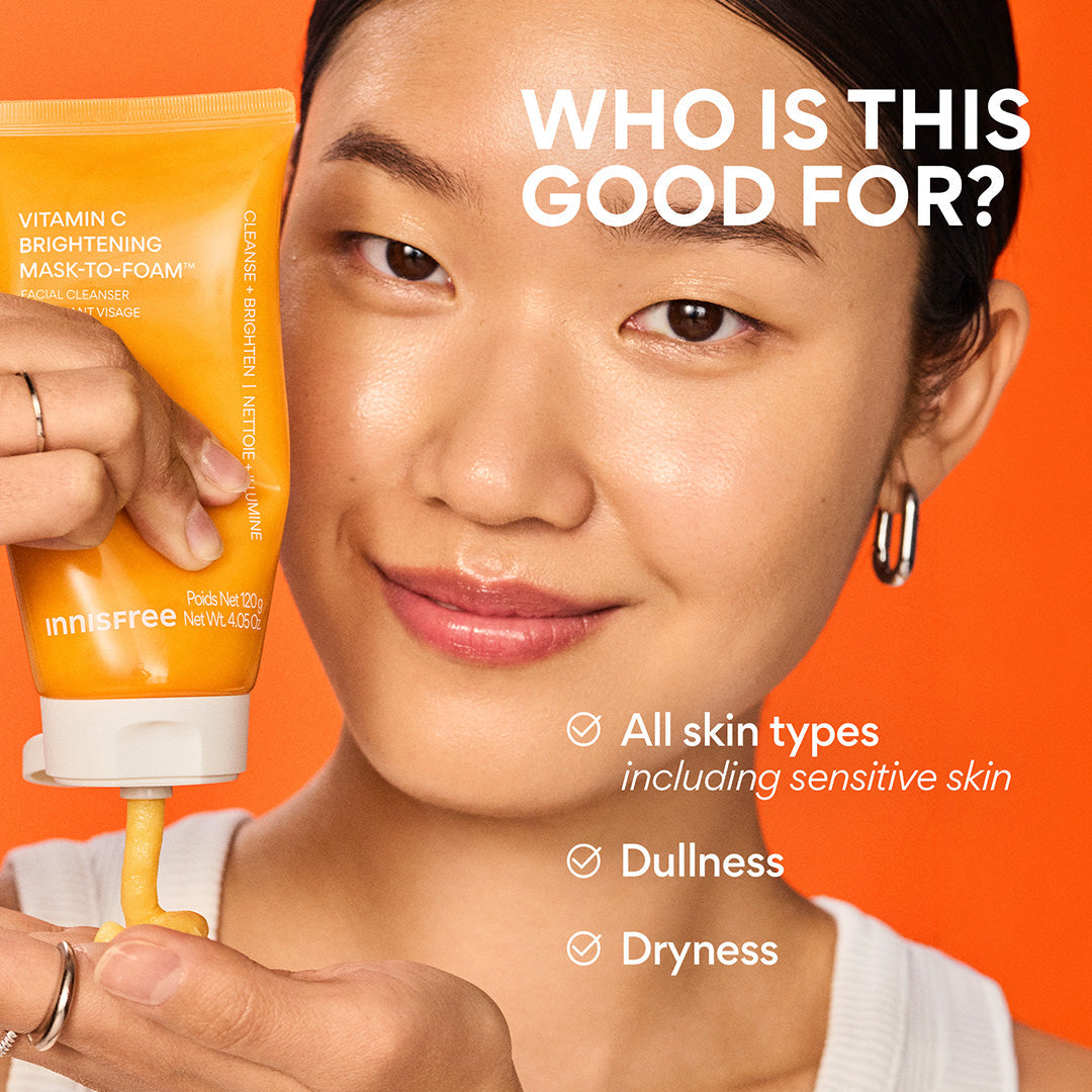 Innisfree Vitamin C Brightening Mask-to-Foam Facial Cleanser