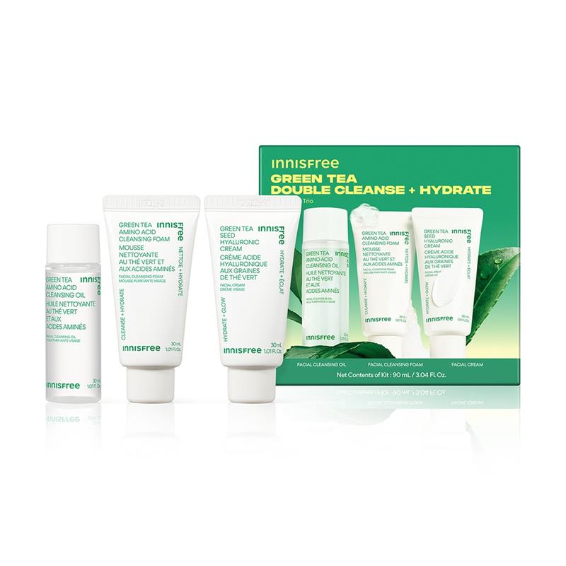 Innisfree Green Tea Mini Double Cleanse and Hydrate Trio