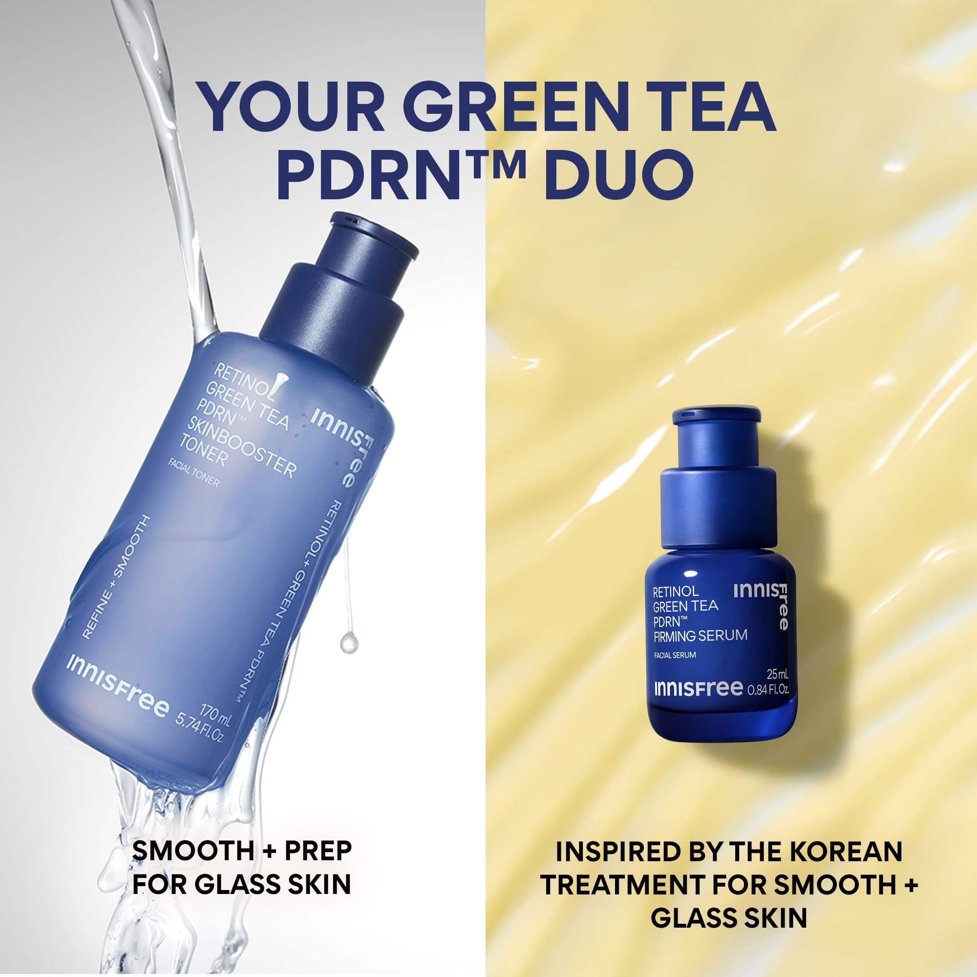 Innisfree Green Tea Peptide Complex Glass Skin Duo