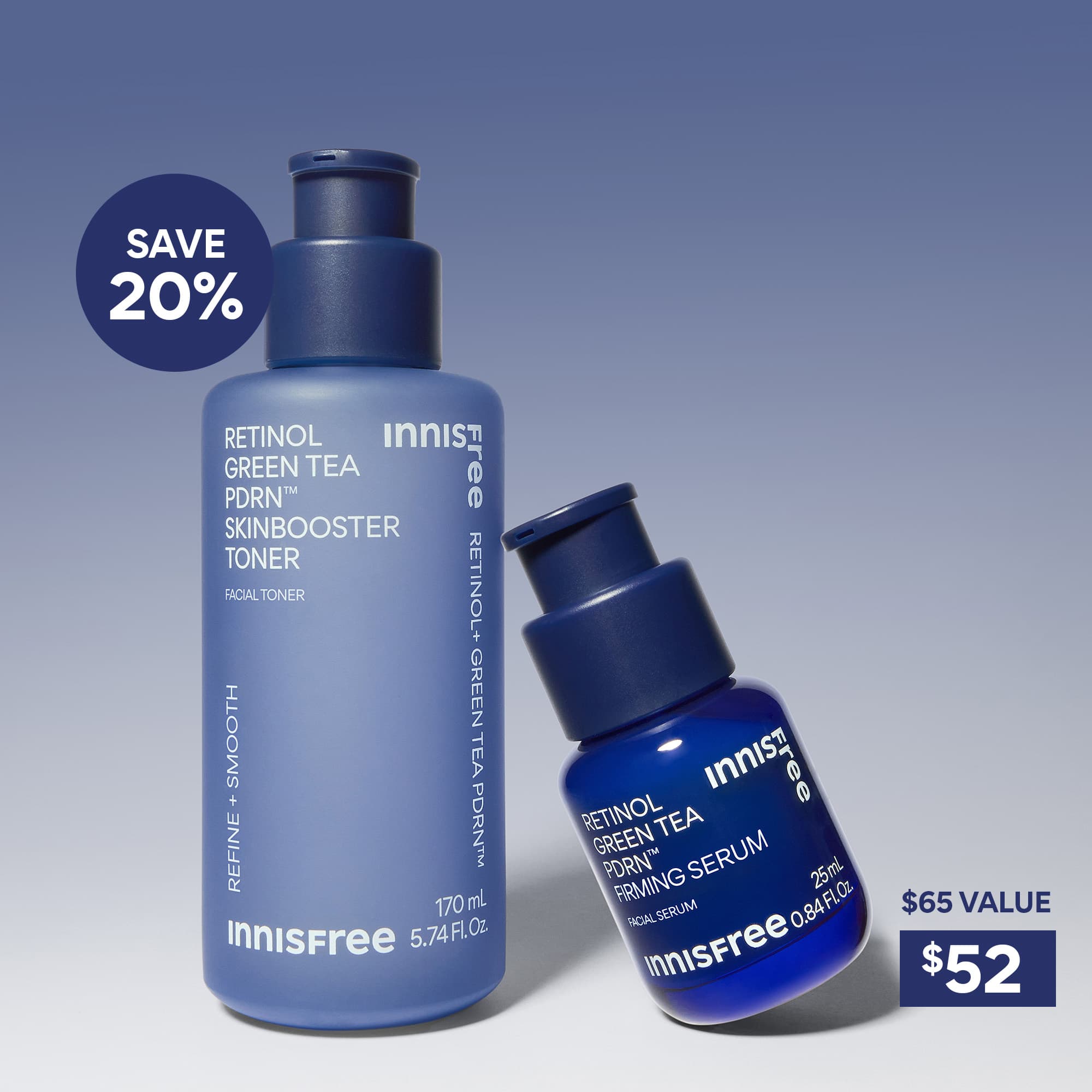 Innisfree Green Tea Peptide Complex Glass Skin Duo